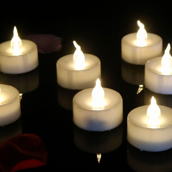 Electronic Candles Flickering LED Tea Light Battery Operate Bedside Night Lamp Flameless Party Lighting Decor - Image 2